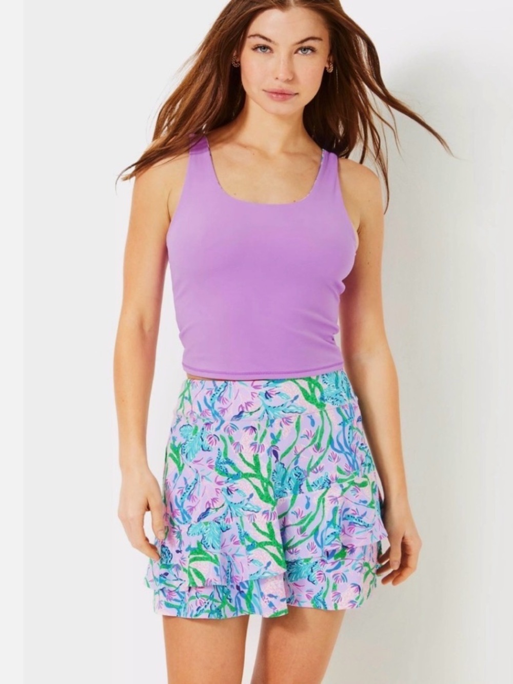 Lilly Pulitzer Luxletic Romana high rise sport UPF 50+ multi seacret escape NWT